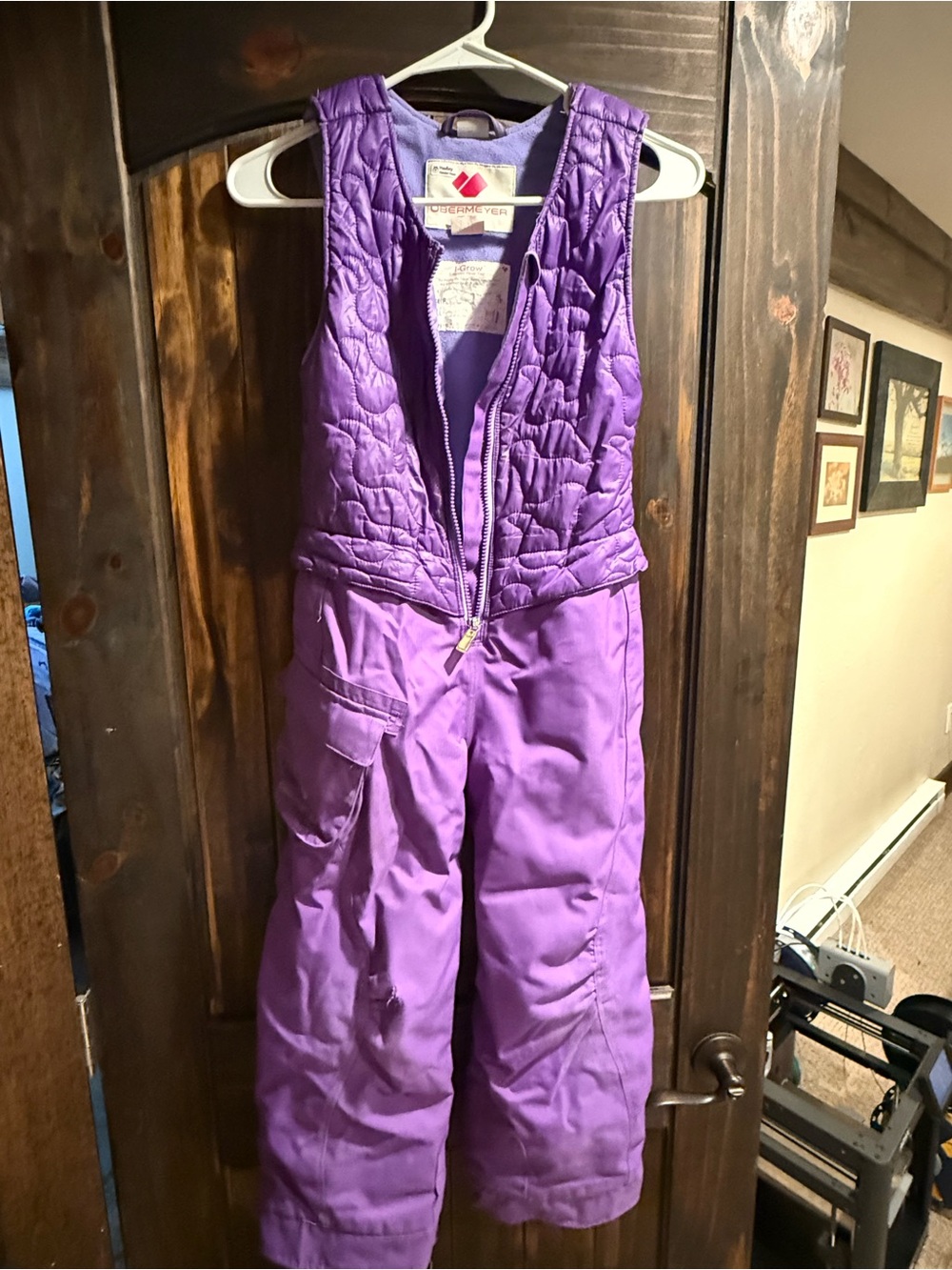 Obermeyer girls I-Grow Purple Snow Overalls